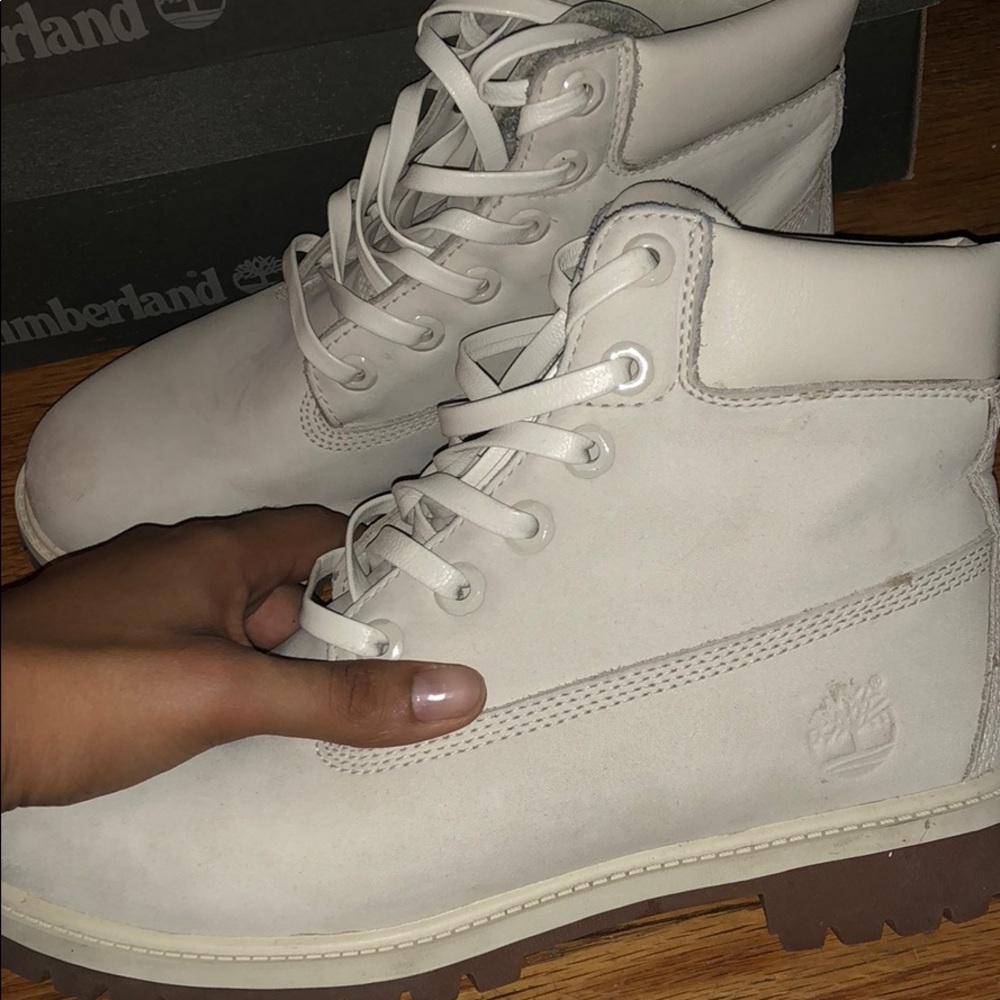 Cream Timberland Boots